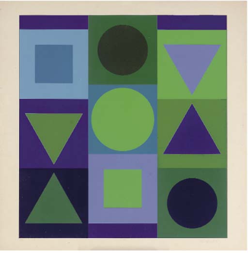 Wikioo.org - The Encyclopedia of Fine Arts - Painting, Artwork by Victor Vasarely - Abstract Composition 13