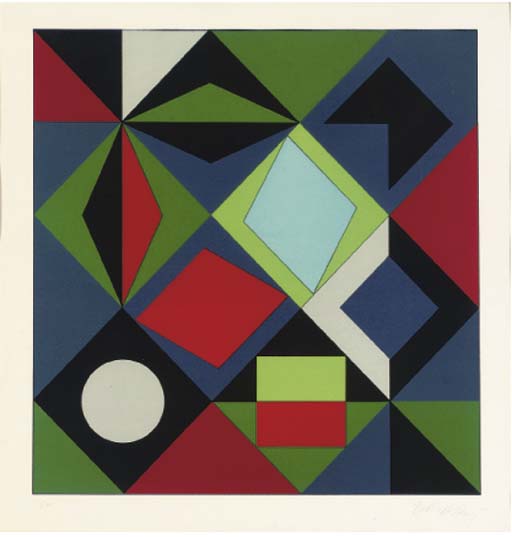 Wikioo.org - The Encyclopedia of Fine Arts - Painting, Artwork by Victor Vasarely - Abstract Composition 16