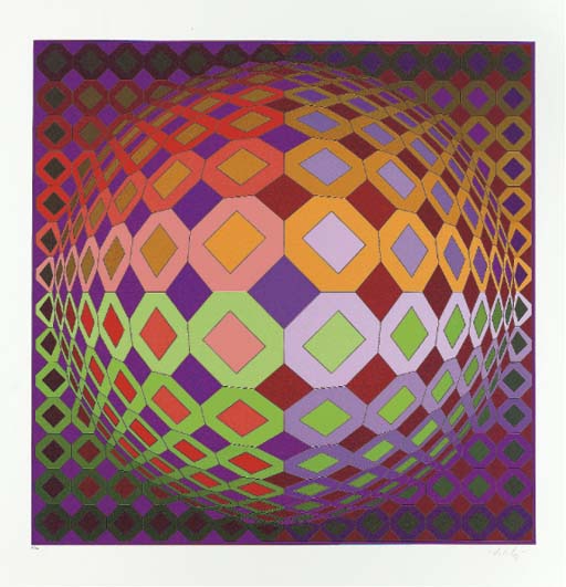 WikiOO.org - Енциклопедия за изящни изкуства - Живопис, Произведения на изкуството Victor Vasarely - Abstract Composition 26