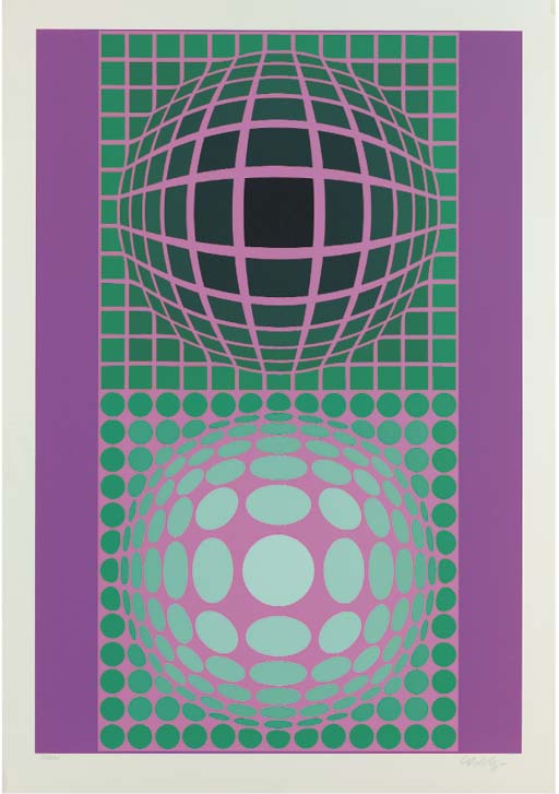 Wikioo.org - The Encyclopedia of Fine Arts - Painting, Artwork by Victor Vasarely - Abstract Composition 27