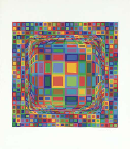 Wikioo.org - The Encyclopedia of Fine Arts - Painting, Artwork by Victor Vasarely - Abstract Composition 30