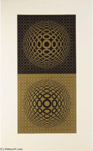 WikiOO.org - Encyclopedia of Fine Arts - Malba, Artwork Victor Vasarely - Abstract Composition 31