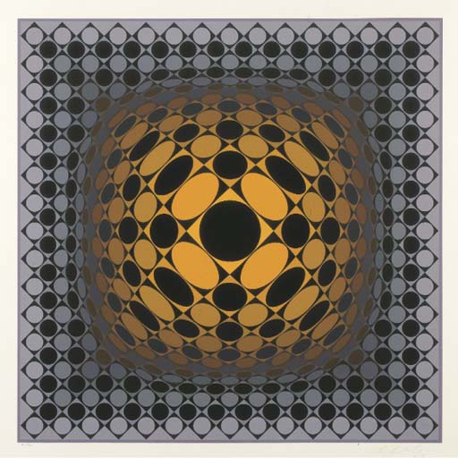 Wikioo.org - The Encyclopedia of Fine Arts - Painting, Artwork by Victor Vasarely - Abstract Composition 32