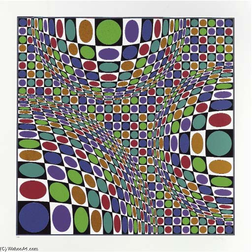 WikiOO.org - Енциклопедия за изящни изкуства - Живопис, Произведения на изкуството Victor Vasarely - Abstract composition 4