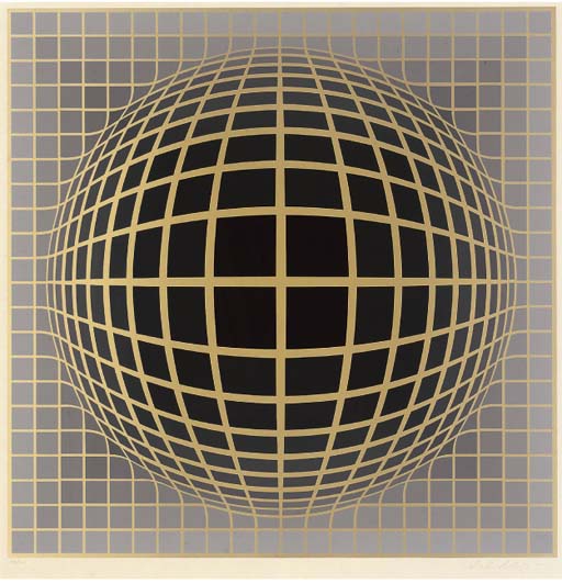 WikiOO.org - Encyclopedia of Fine Arts - Malba, Artwork Victor Vasarely - Abstract composition 9