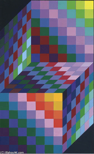 WikiOO.org - Енциклопедия за изящни изкуства - Живопис, Произведения на изкуството Victor Vasarely - Axo 99