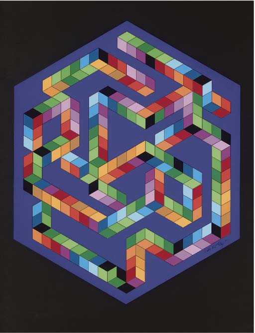 Wikioo.org - The Encyclopedia of Fine Arts - Painting, Artwork by Victor Vasarely - Babel-3