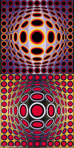 Wikioo.org - The Encyclopedia of Fine Arts - Painting, Artwork by Victor Vasarely - Chark-11
