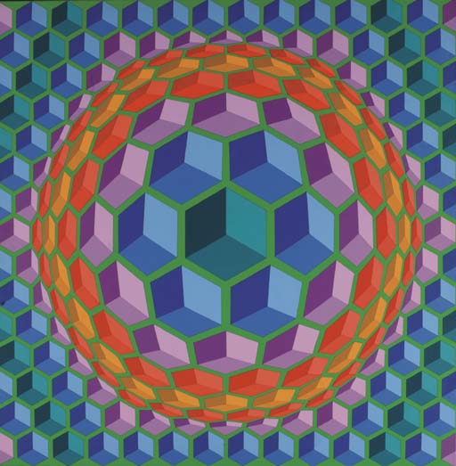 Wikioo.org - The Encyclopedia of Fine Arts - Painting, Artwork by Victor Vasarely - Cheyt S. J.