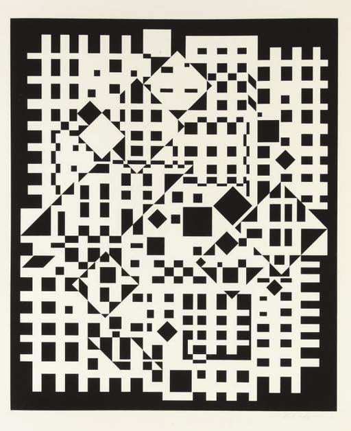 Wikioo.org - The Encyclopedia of Fine Arts - Painting, Artwork by Victor Vasarely - Cintra-Neg