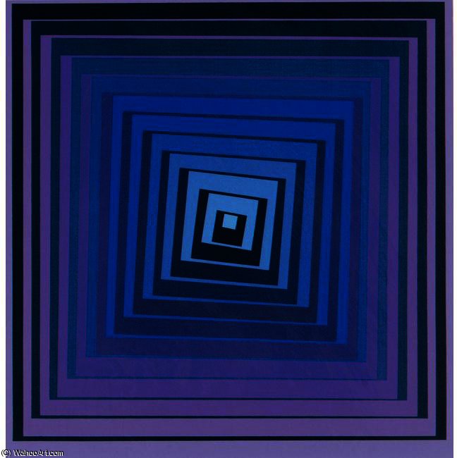 Wikioo.org - The Encyclopedia of Fine Arts - Painting, Artwork by Victor Vasarely - Decreasing Squares
