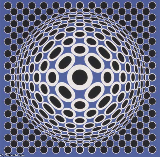 Wikioo.org - The Encyclopedia of Fine Arts - Painting, Artwork by Victor Vasarely - Dia-Tuz-Neg