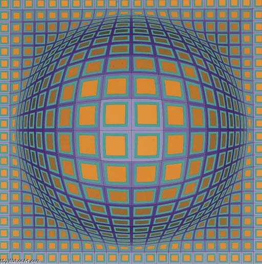 Wikioo.org - The Encyclopedia of Fine Arts - Painting, Artwork by Victor Vasarely - Domb-B