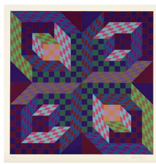 Wikioo.org - The Encyclopedia of Fine Arts - Painting, Artwork by Victor Vasarely - Firaxo II