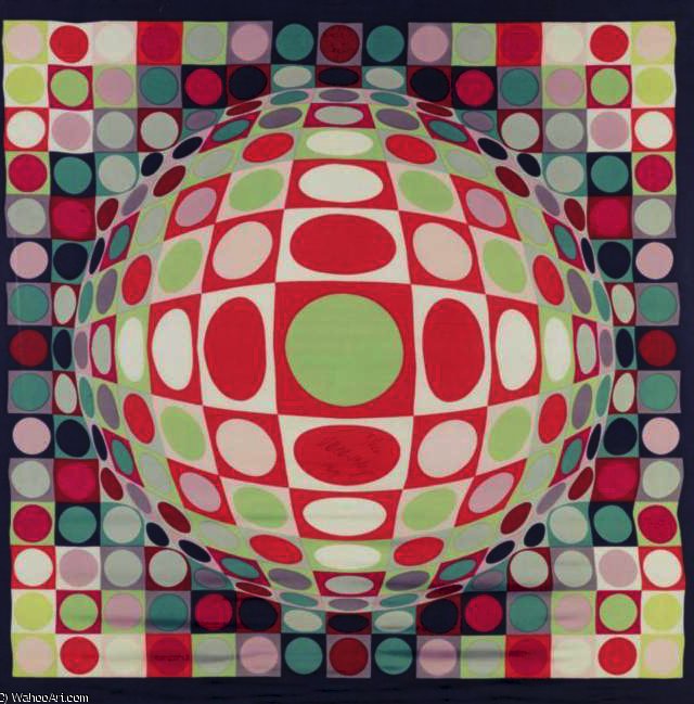 Wikioo.org - The Encyclopedia of Fine Arts - Painting, Artwork by Victor Vasarely - FOUR WORKS