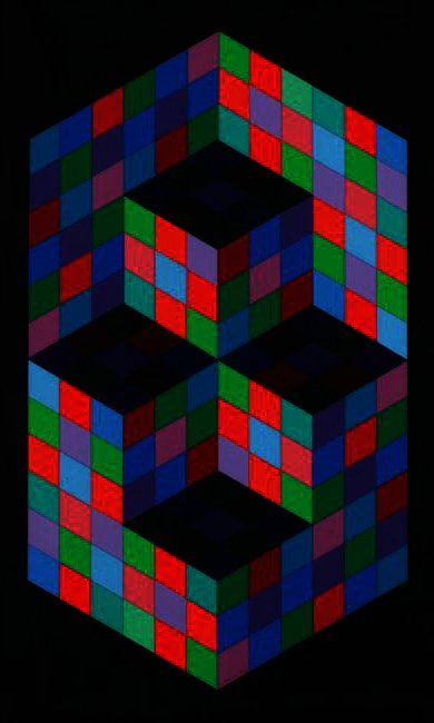 Wikioo.org - The Encyclopedia of Fine Arts - Painting, Artwork by Victor Vasarely - GESTALT-2