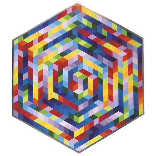 Wikioo.org - The Encyclopedia of Fine Arts - Painting, Artwork by Victor Vasarely - Hat-A