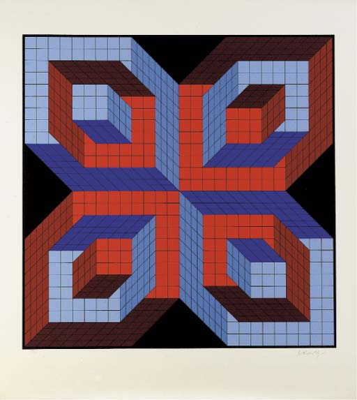 Wikioo.org - The Encyclopedia of Fine Arts - Painting, Artwork by Victor Vasarely - Idom-Stri
