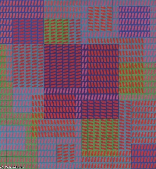 Wikioo.org - The Encyclopedia of Fine Arts - Painting, Artwork by Victor Vasarely - Keiho-C2