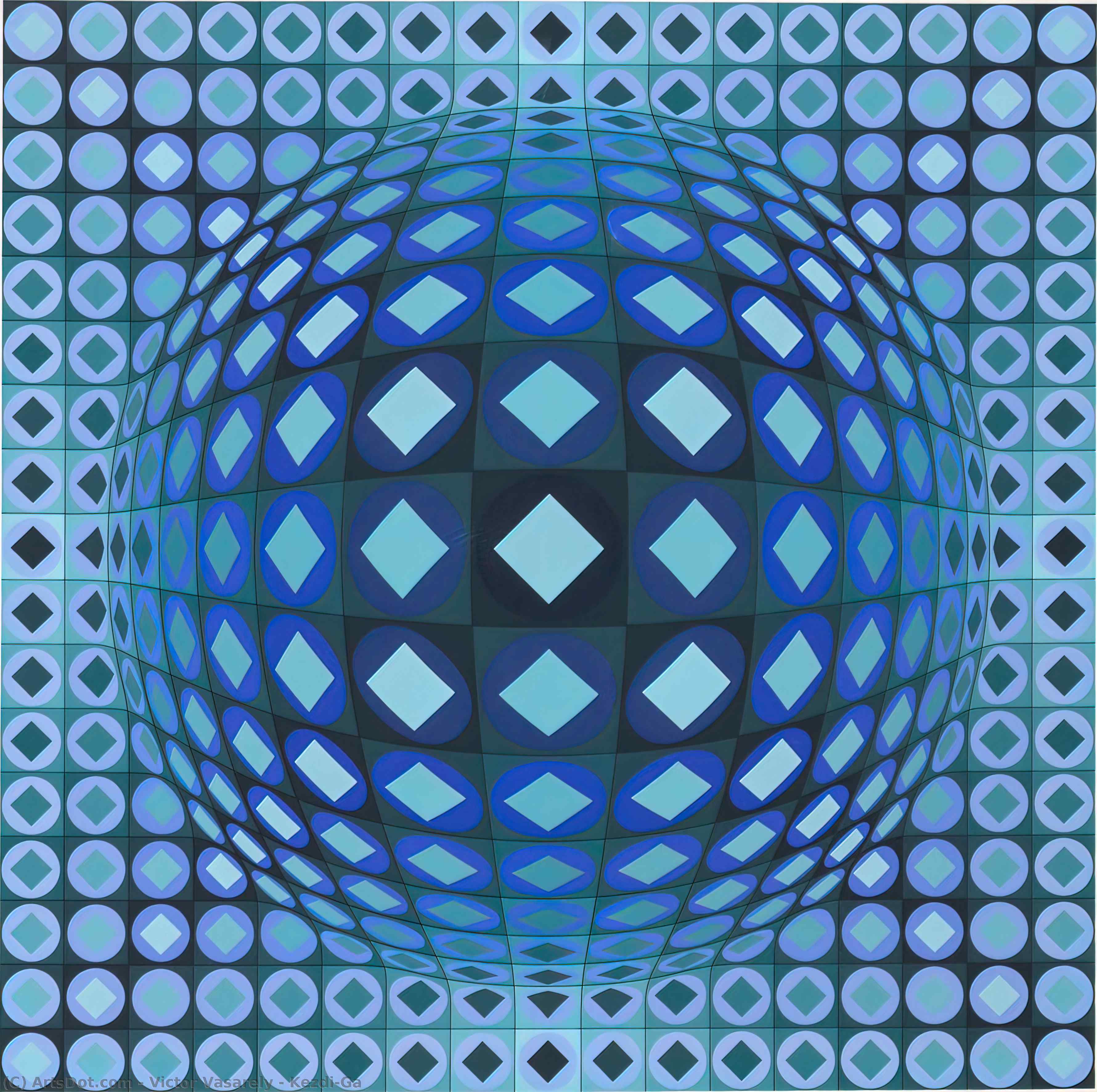 Wikioo.org - The Encyclopedia of Fine Arts - Painting, Artwork by Victor Vasarely - Kezdi-Ga