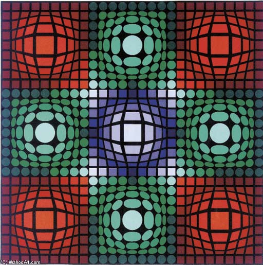Wikioo.org - The Encyclopedia of Fine Arts - Painting, Artwork by Victor Vasarely - Kilenz