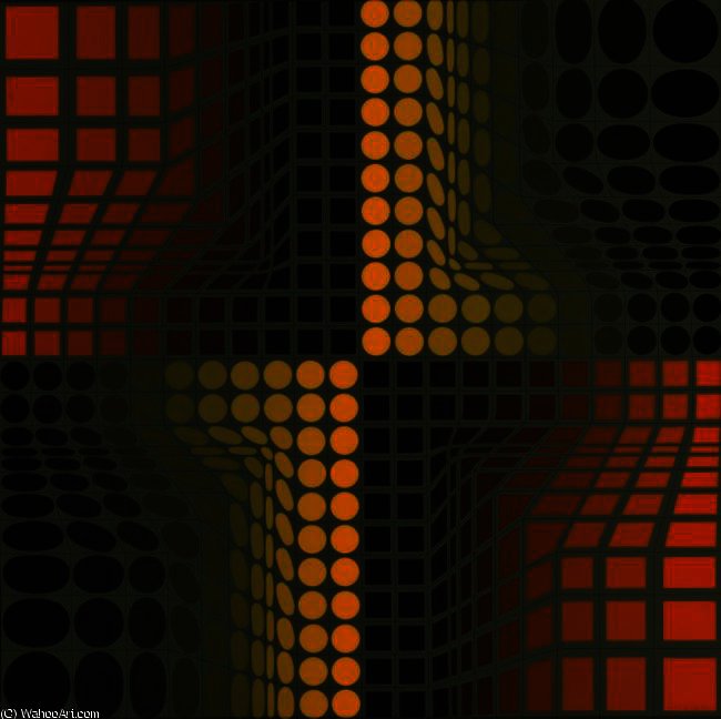 Wikioo.org - The Encyclopedia of Fine Arts - Painting, Artwork by Victor Vasarely - KOSKA-STRI