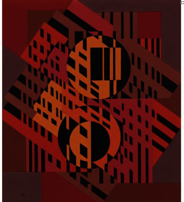Wikioo.org - The Encyclopedia of Fine Arts - Painting, Artwork by Victor Vasarely - Linn-C
