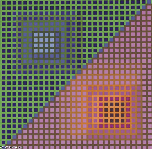 Wikioo.org - The Encyclopedia of Fine Arts - Painting, Artwork by Victor Vasarely - Lum