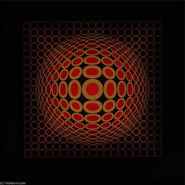 Wikioo.org - The Encyclopedia of Fine Arts - Painting, Artwork by Victor Vasarely - Mahn