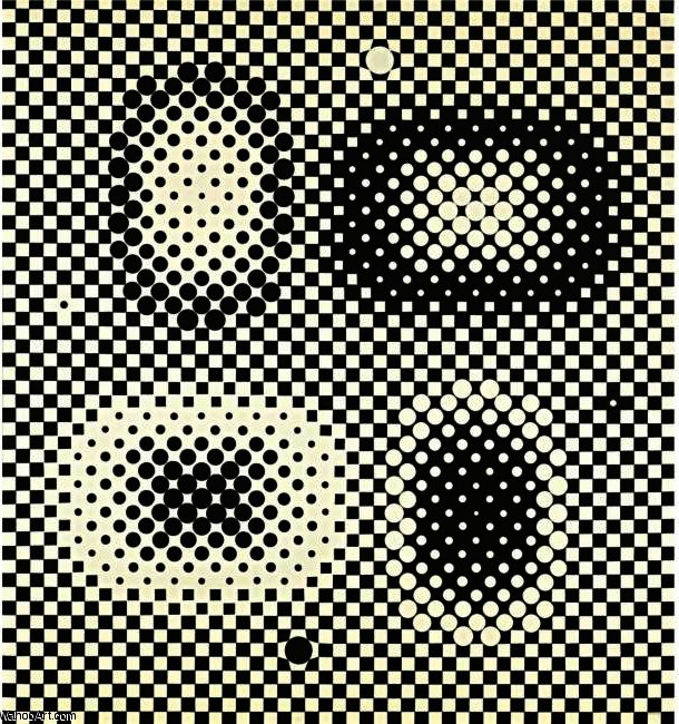 Wikioo.org - The Encyclopedia of Fine Arts - Painting, Artwork by Victor Vasarely - Metagalaxie 1