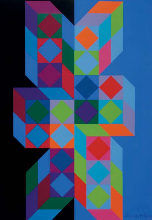 Wikioo.org - The Encyclopedia of Fine Arts - Painting, Artwork by Victor Vasarely - Olympische Spiele, München