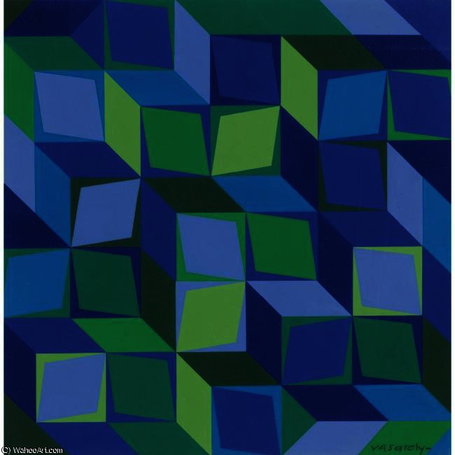 Wikioo.org - The Encyclopedia of Fine Arts - Painting, Artwork by Victor Vasarely - Proton Iii