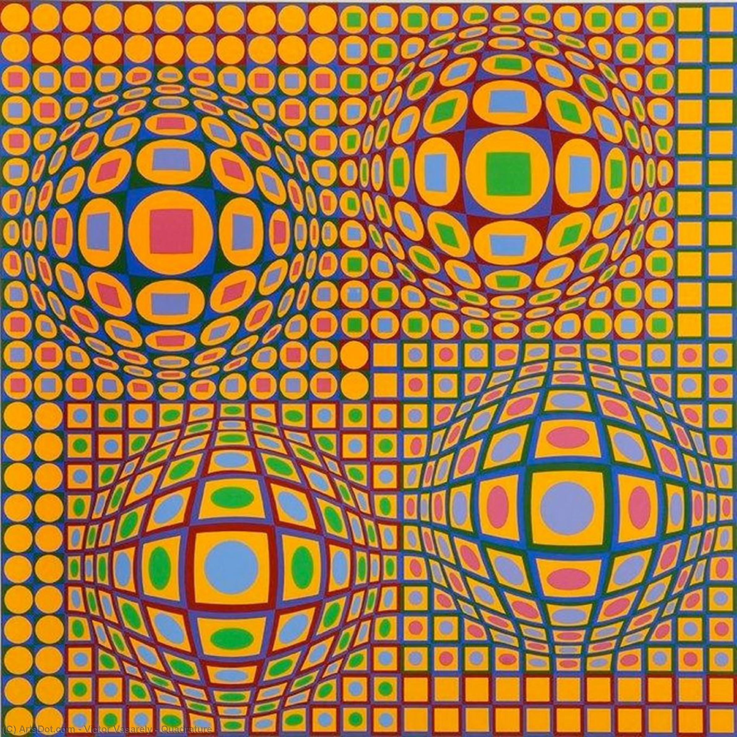 Wikioo.org - Bách khoa toàn thư về mỹ thuật - Vẽ tranh, Tác phẩm nghệ thuật Victor Vasarely - Quadrature