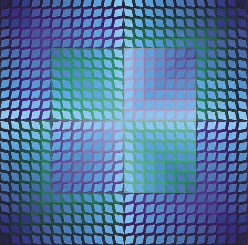 Wikioo.org - The Encyclopedia of Fine Arts - Painting, Artwork by Victor Vasarely - Quasor-paal-2