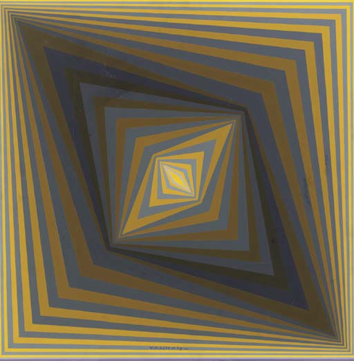 Wikioo.org - The Encyclopedia of Fine Arts - Painting, Artwork by Victor Vasarely - Rhombus-B