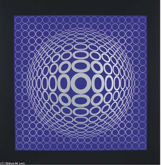 Wikioo.org - The Encyclopedia of Fine Arts - Painting, Artwork by Victor Vasarely - Réponses á Vasarely