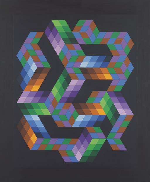 Wikioo.org - The Encyclopedia of Fine Arts - Painting, Artwork by Victor Vasarely - Sandra