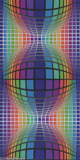 Wikioo.org - The Encyclopedia of Fine Arts - Painting, Artwork by Victor Vasarely - Sinfel