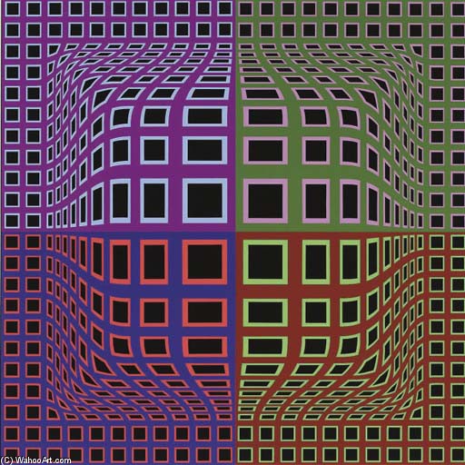 Wikioo.org - The Encyclopedia of Fine Arts - Painting, Artwork by Victor Vasarely - Sinpo