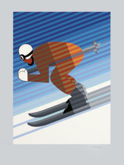 Wikioo.org - The Encyclopedia of Fine Arts - Painting, Artwork by Victor Vasarely - Skier