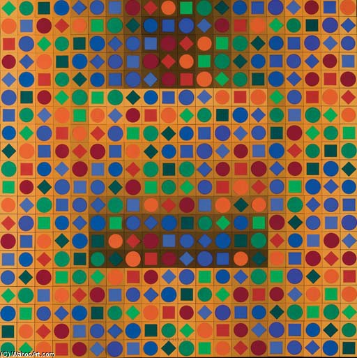 Wikioo.org - The Encyclopedia of Fine Arts - Painting, Artwork by Victor Vasarely - TARKA-CC