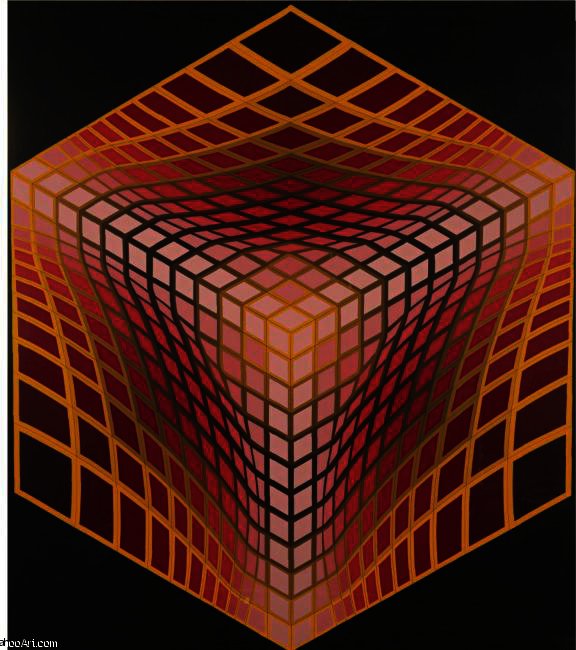 Wikioo.org - The Encyclopedia of Fine Arts - Painting, Artwork by Victor Vasarely - TEST T-2