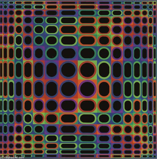 Wikioo.org - The Encyclopedia of Fine Arts - Painting, Artwork by Victor Vasarely - Tomor