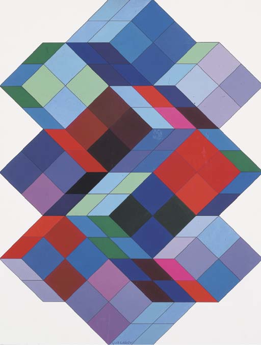Wikioo.org - The Encyclopedia of Fine Arts - Painting, Artwork by Victor Vasarely - Tridim-KK