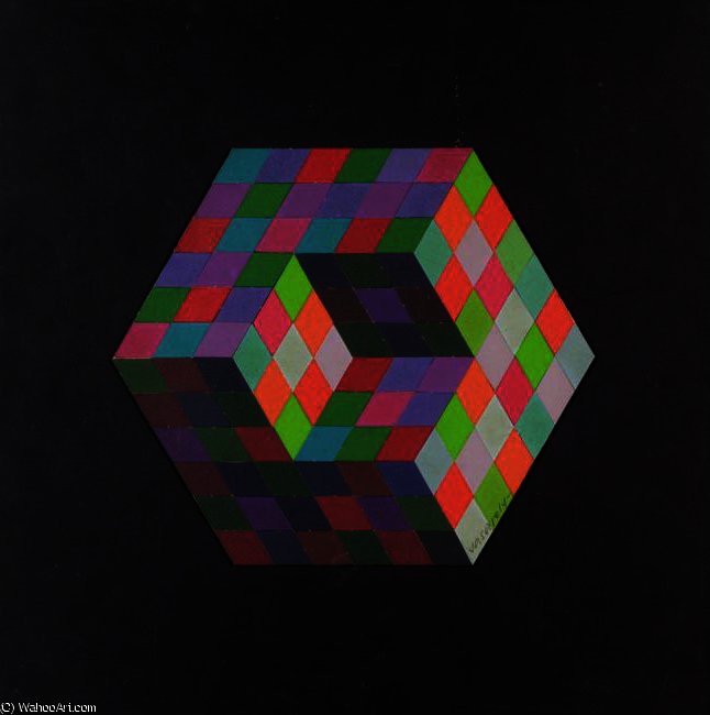 Wikioo.org - The Encyclopedia of Fine Arts - Painting, Artwork by Victor Vasarely - Tridim