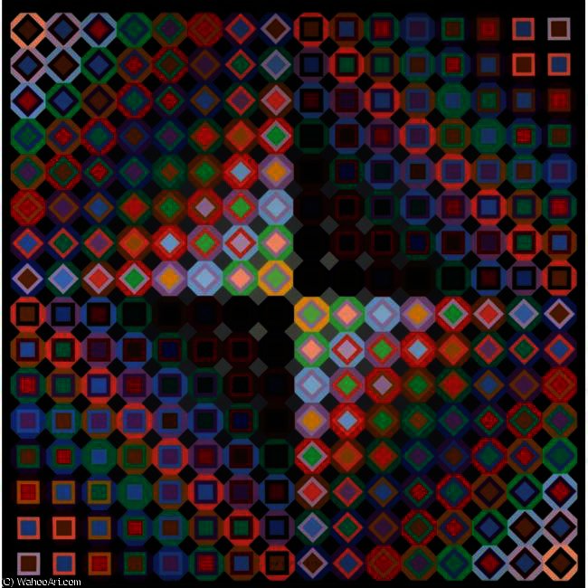 Wikioo.org - The Encyclopedia of Fine Arts - Painting, Artwork by Victor Vasarely - Tsipke