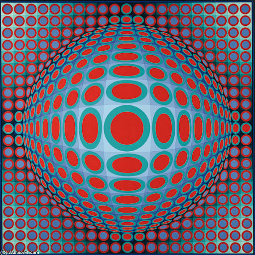 Wikioo.org - The Encyclopedia of Fine Arts - Painting, Artwork by Victor Vasarely - Vga 222