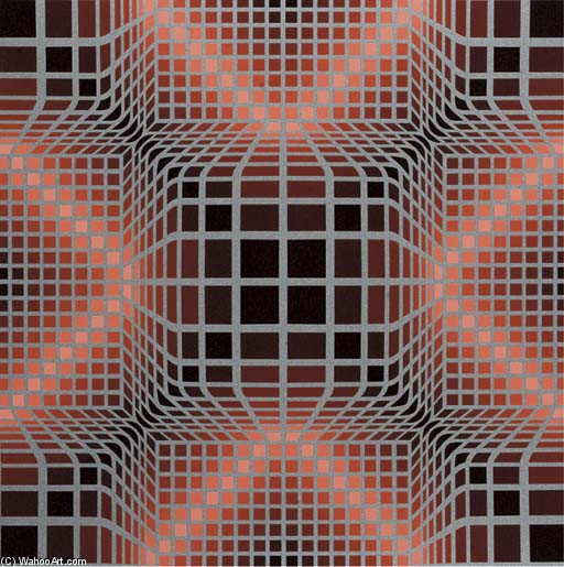 Wikioo.org - The Encyclopedia of Fine Arts - Painting, Artwork by Victor Vasarely - Vôrôsh-Arg