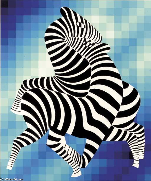Wikioo.org - The Encyclopedia of Fine Arts - Painting, Artwork by Victor Vasarely - Zebror