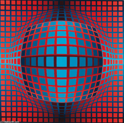Wikioo.org - The Encyclopedia of Fine Arts - Painting, Artwork by Victor Vasarely - Zett-Ka